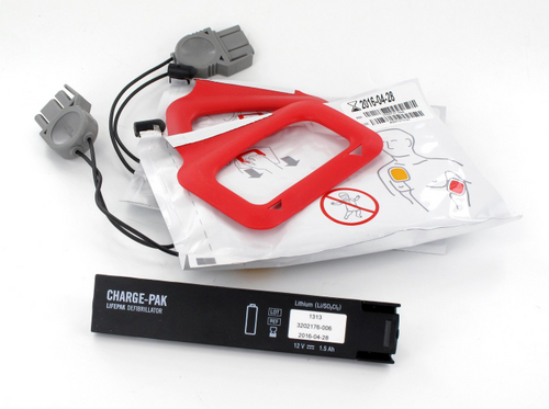 LIFEPAK CR Plus Express Charge Pak & 2 Electrode Sets | AED USA Product Photo