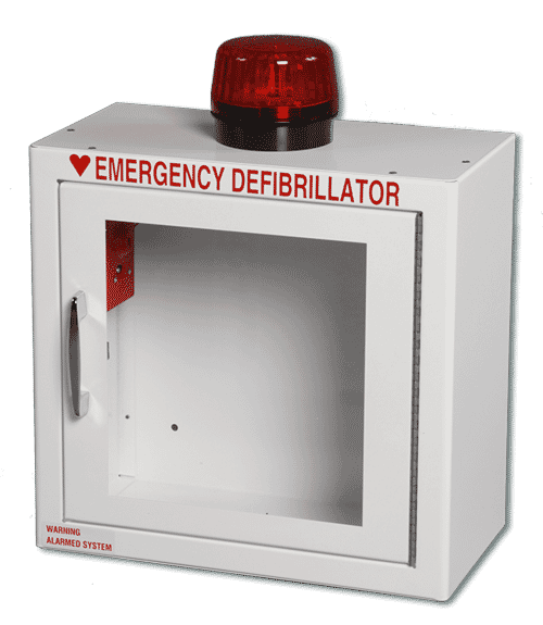 AED Wall Cabinet Compact - Surface Mount with Alarm & Strobe Light Product Photo